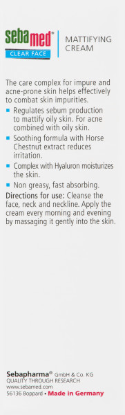Sebamed Mattifying Face cream (50 ml) - image 3