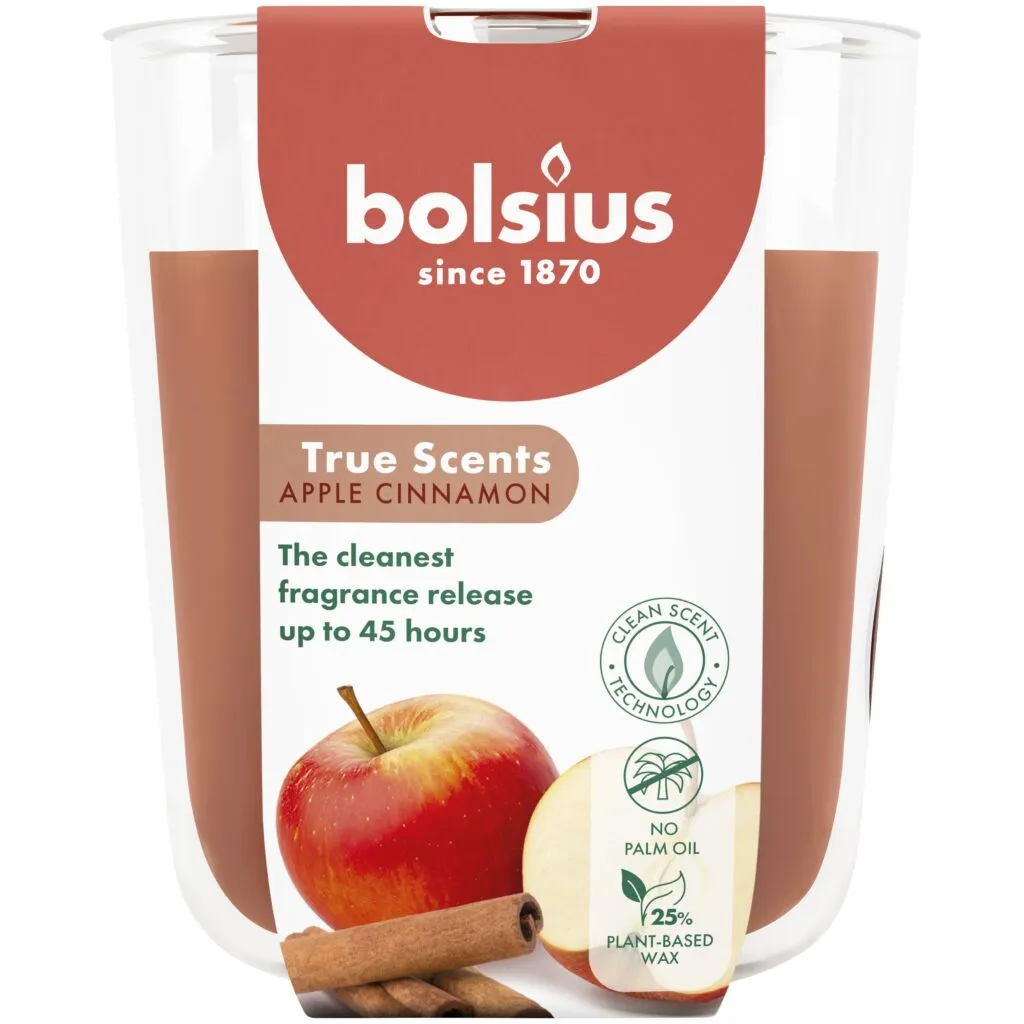 Bolsius True Scents Geurglas 97/85 Apple Cinnemon (1 stuk)
