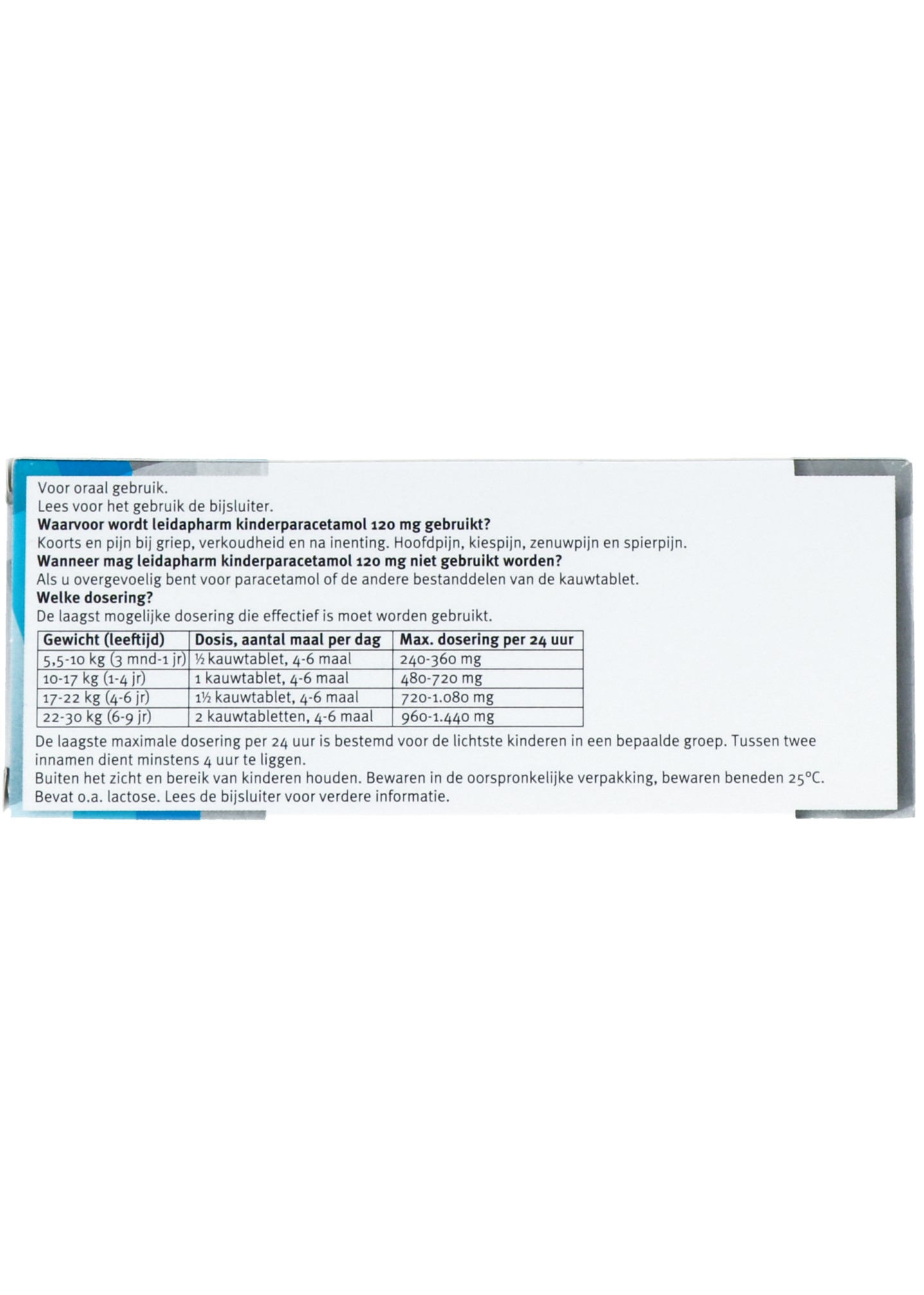 Leidapharm Kind Paracetamol 120mg (10 tabletten) - image 2