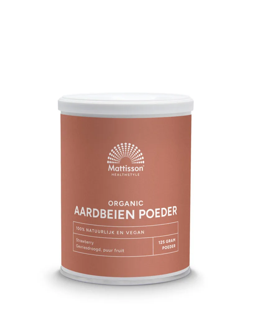 Mattisson Biologische Aardbeien Poeder Gevriesdroogd (125 gr)