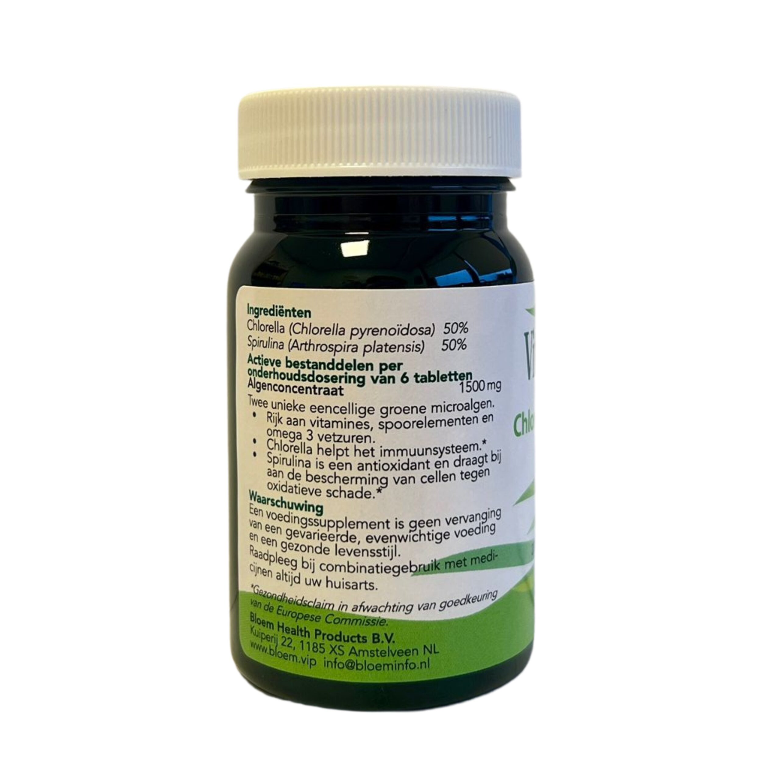 Bloem Chlorella & Spriulina Vitalgreen (200 tabletten) - image 2
