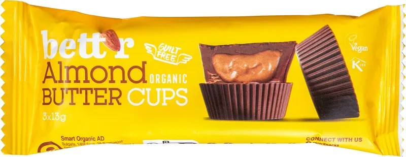 Bett'R Chocolatecups Almond (37 gr)