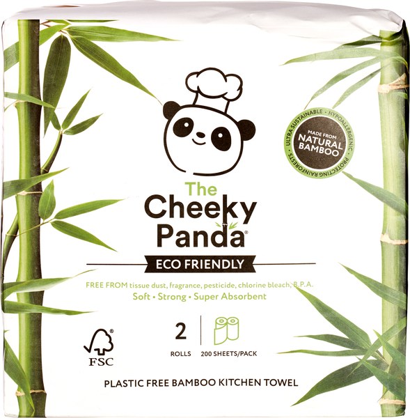 Cheeky Panda Keukenpapier Fsc Bamboe (2 stuks)