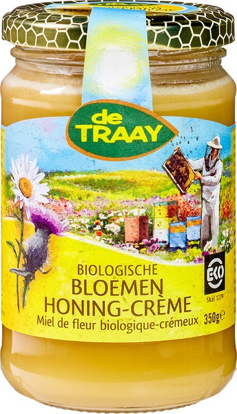 De Traay Bloemenhoning Crème (350 gr)