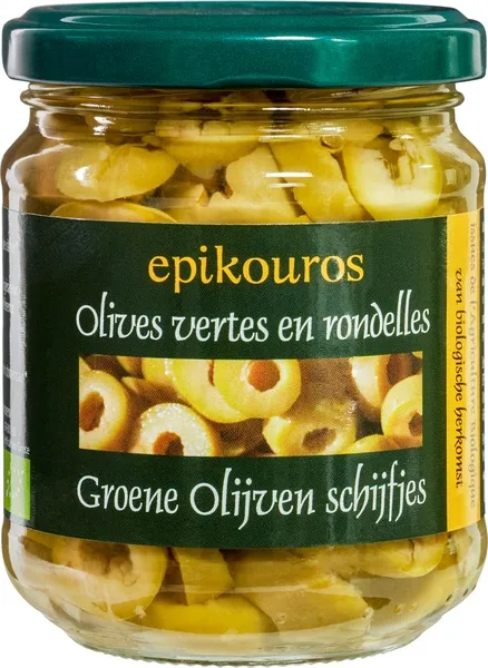Epikouros Olijven Schijfjes Groen (190 gr)