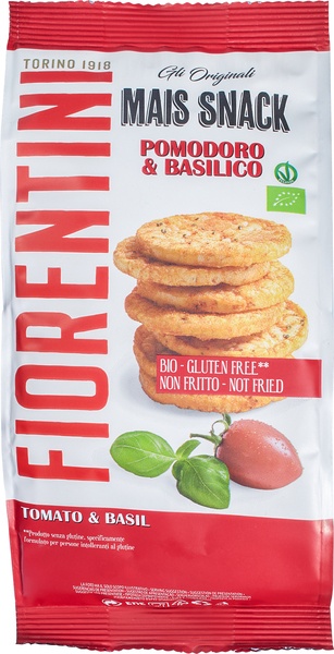 Fiorentini Maissnack Tomaat Basilicum (50 gr)