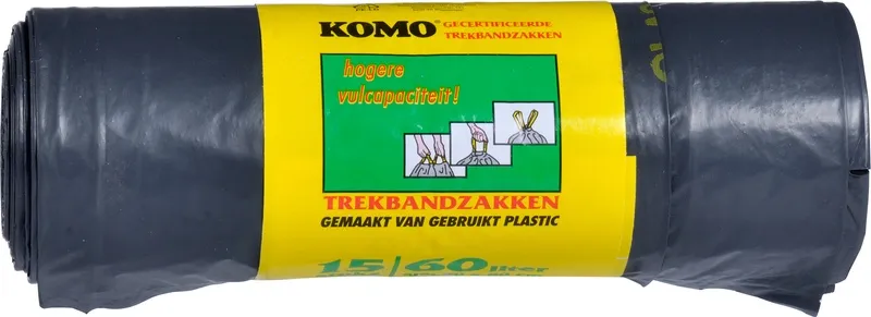 Komo Afvalzak Trekband 60L (15 stuks)