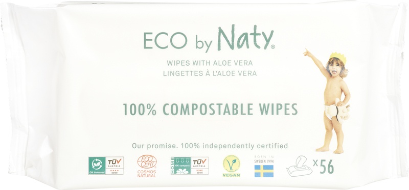 Naty Babydoekjes Aloe Vera (56 stuks)