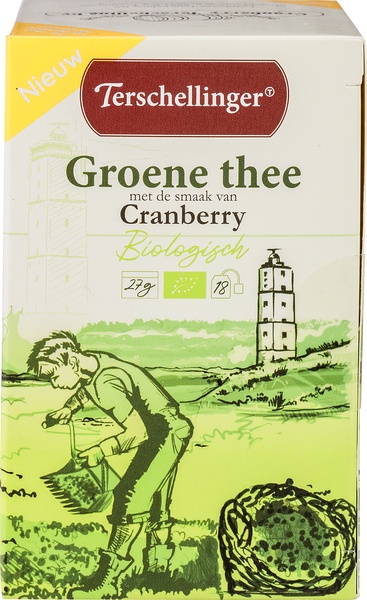 Terschellinger Groene-Thee Cranberry (18 zakjes)