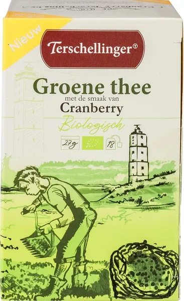 Terschellinger Groene-Thee Cranberry (18 zakjes)