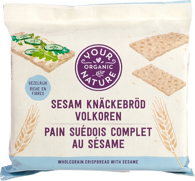Your Organic Nature Knäckebröd Volkoren Sesam (250 gr)