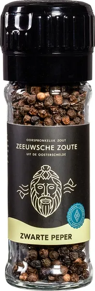 Zeeuwsche Zoute Pepermolen Zwarte Peper (45 gr)
