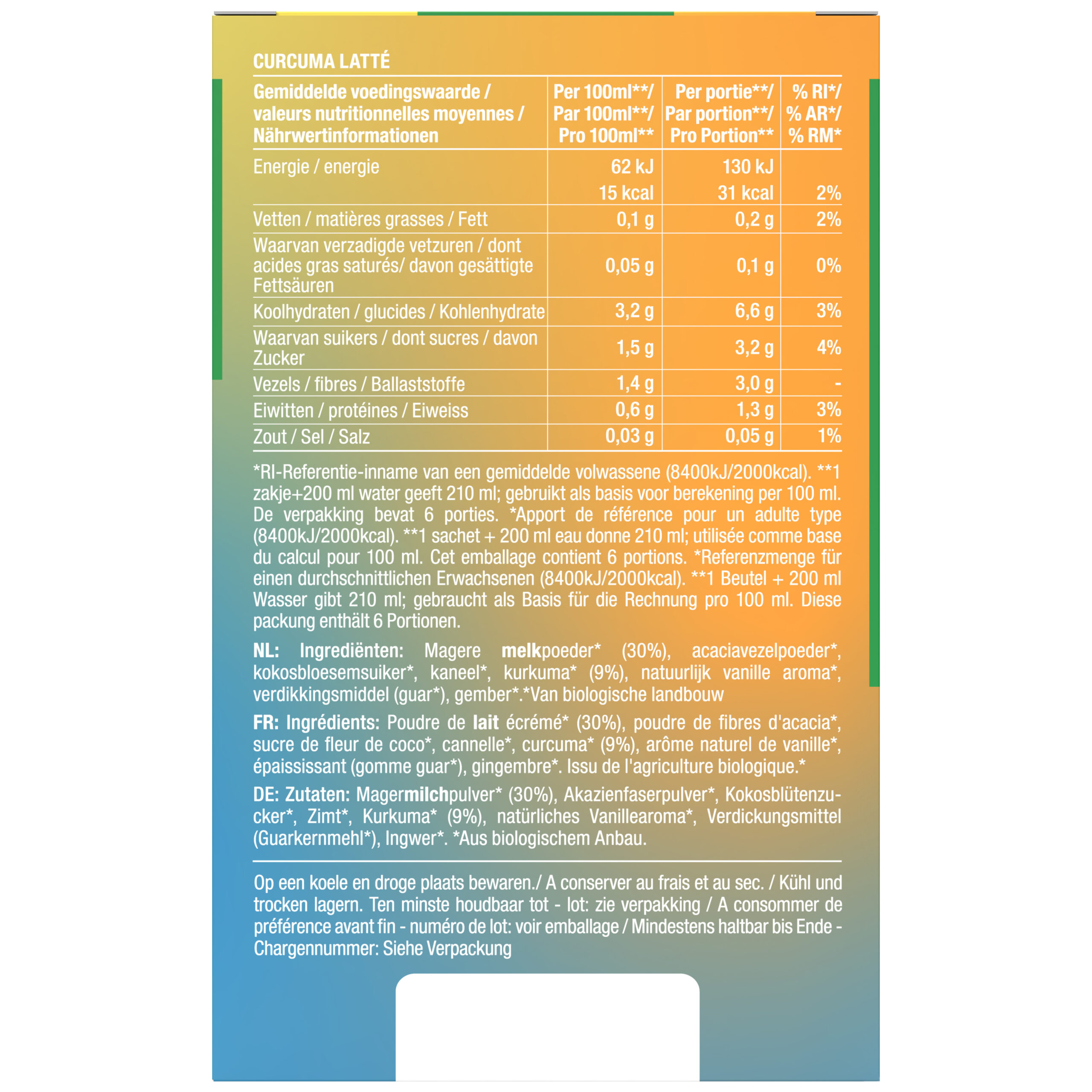 Purasana Curcuma Latté Bio (6 x 10 gr) - image 2
