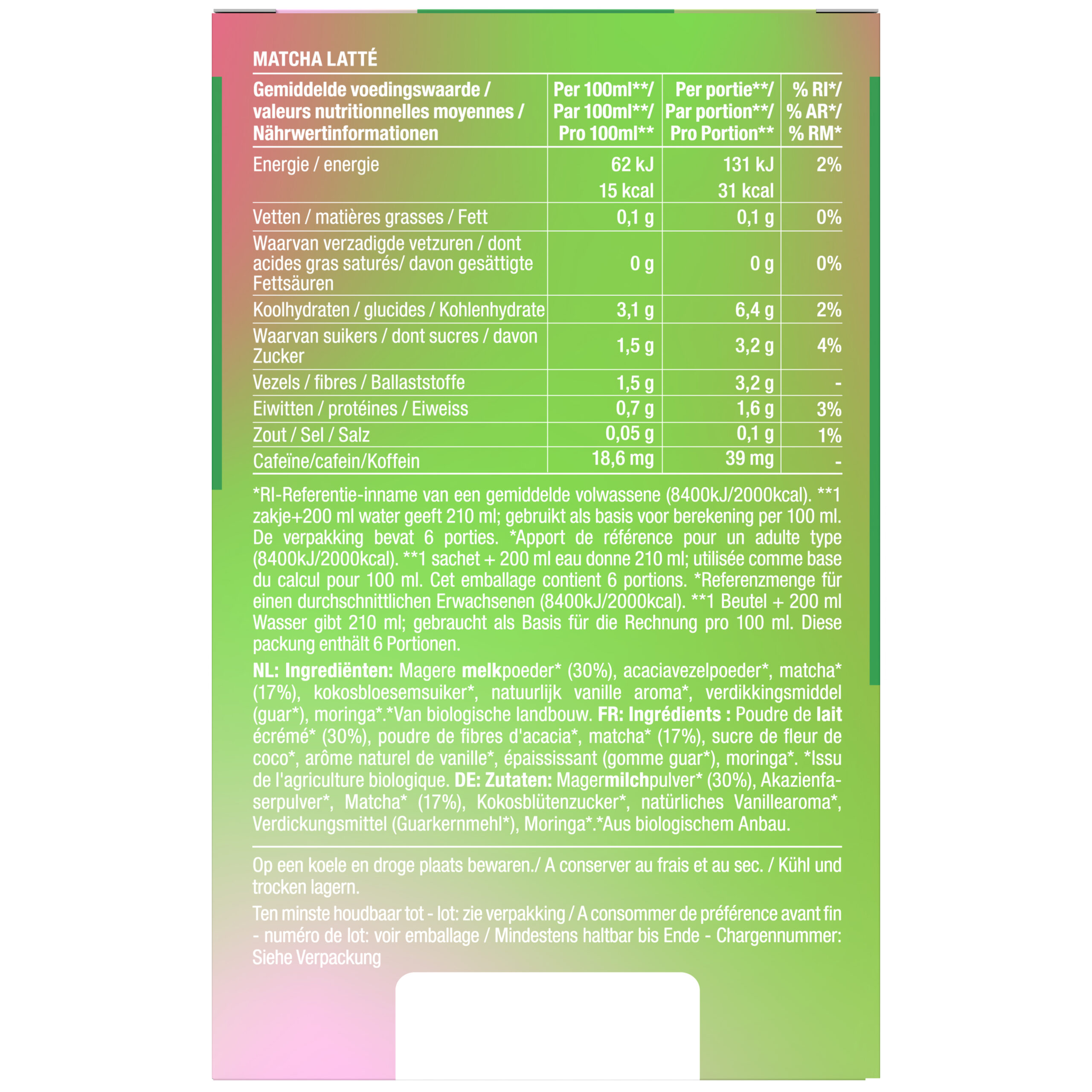 Purasana Matcha Latté Bio (6 x 10 gr) - image 2