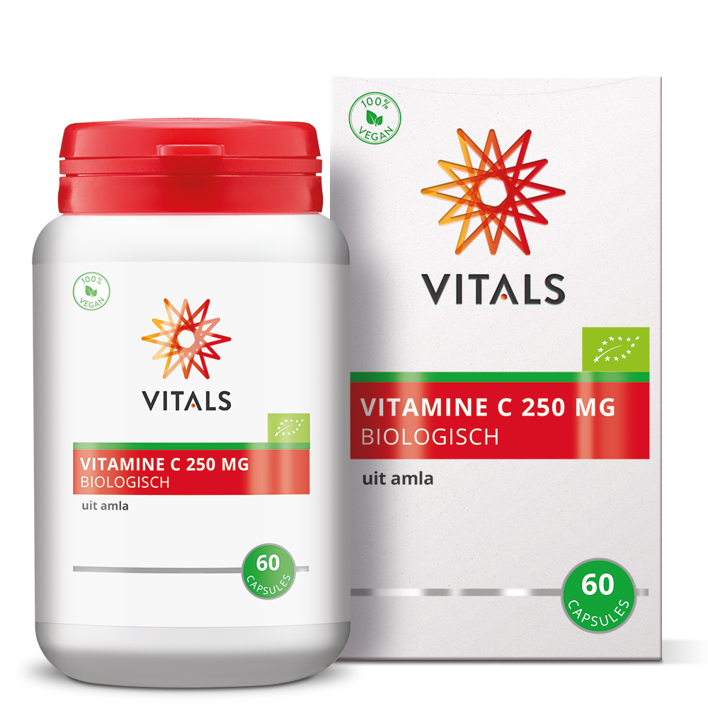 Vitals Vitamine C 250 mg Biologisch (60 capsules)