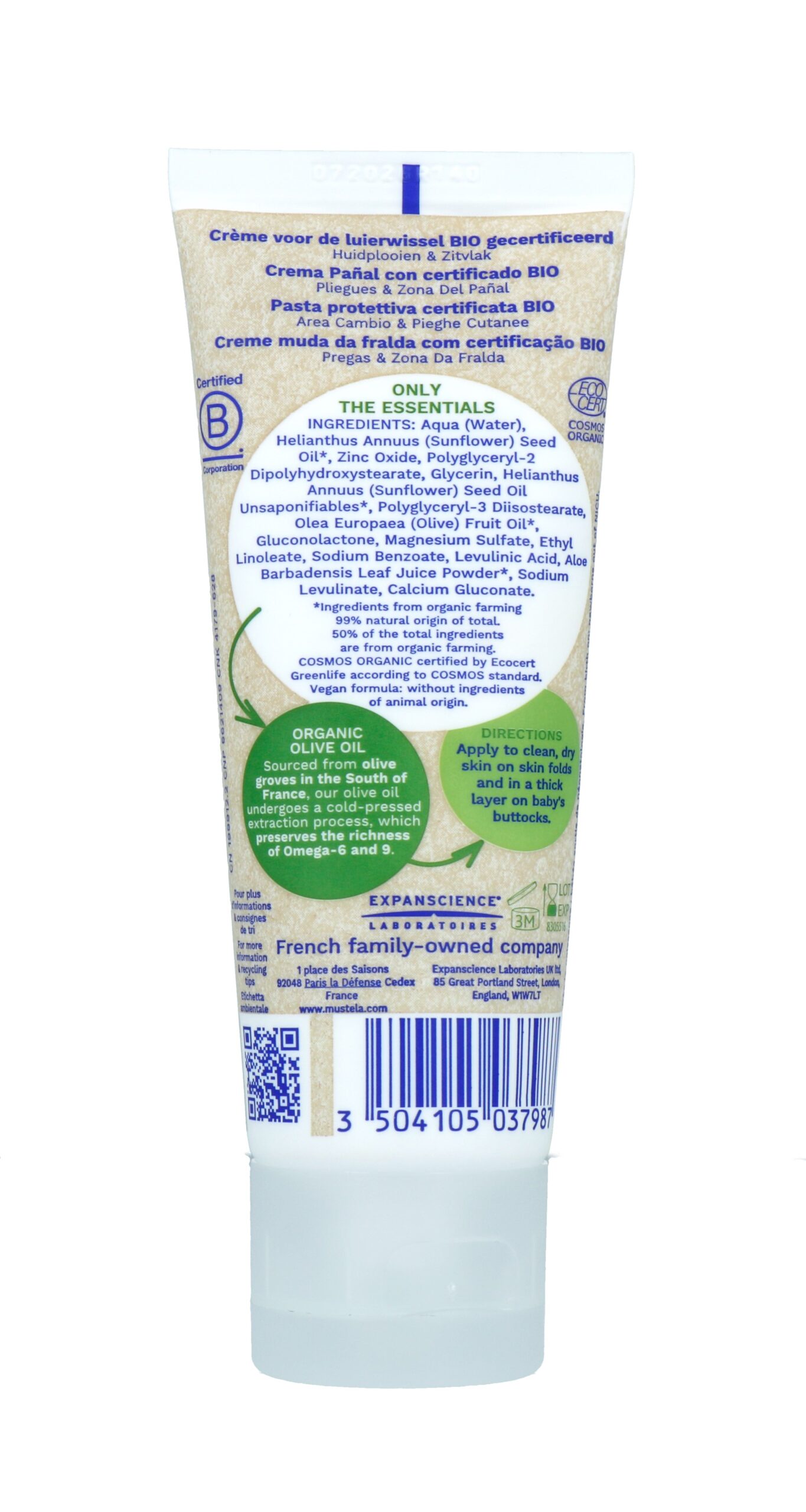 Mustela Bio Luiercreme (75 ml)