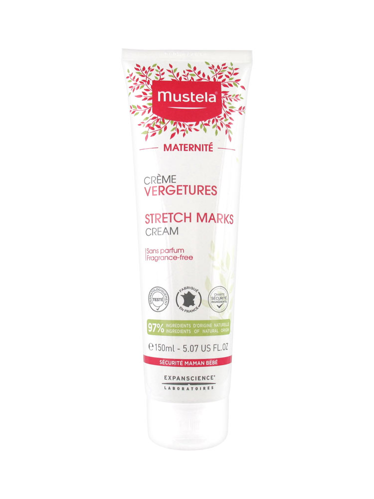 Mustela zwangerschaps Striemen Creme Parfumvrij (150 ml)
