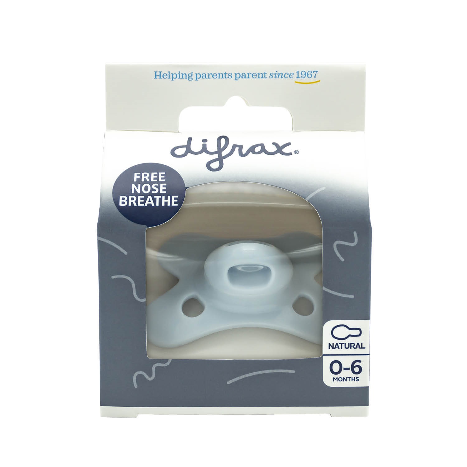 Difrax Fopspeen Natural 0-6 maand Ice (1 stuk)