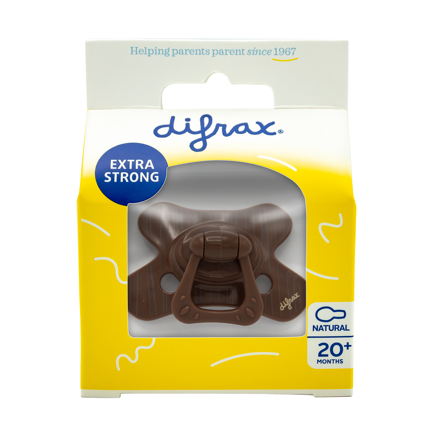 Difrax Fopspeen Natural 18+ maand Chocolate (1 stuk)