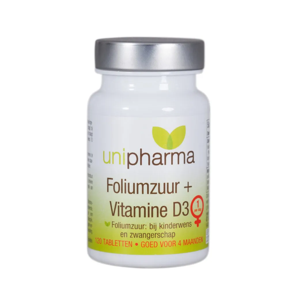 Unipharma Foliumzuur 400 mcg (120 tabletten)