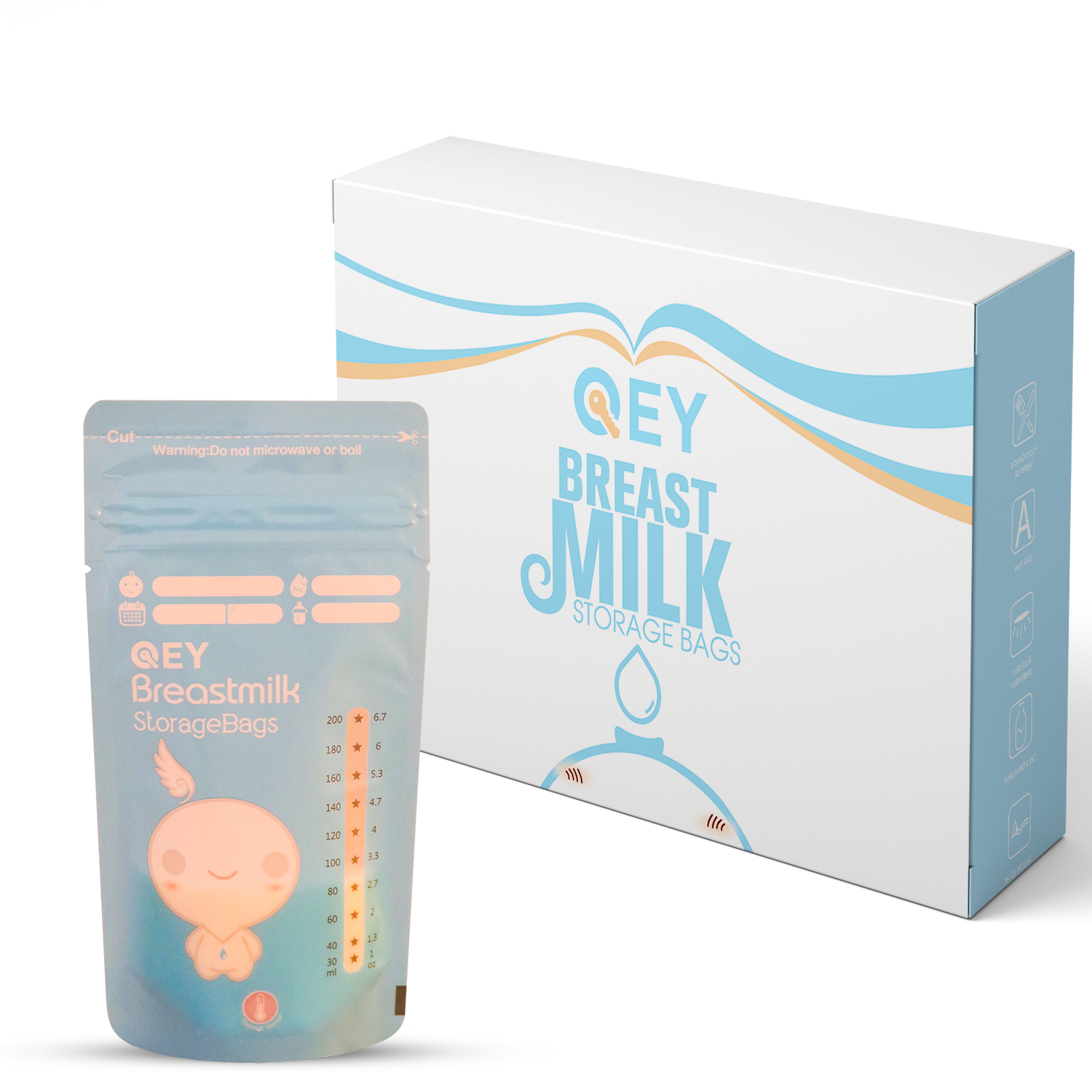 Qey Moedermelk Bewaarzakjes (120 stuk)