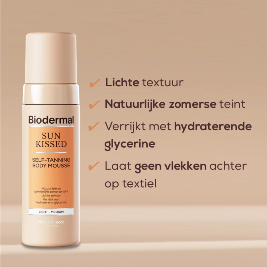 Biodermal Sun Tan Kissed Self Tanning Body Mousse (200 ml)