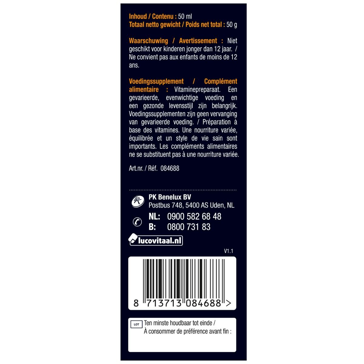 Lucovitaal Vitamine D3 Druppels Aardbeismaak (50 ml) - image 2