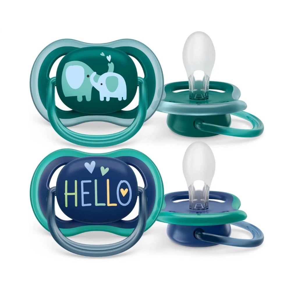 Avent Fopspeen 18M+ Ultra Air Olifant/Hallo (2 stuks)