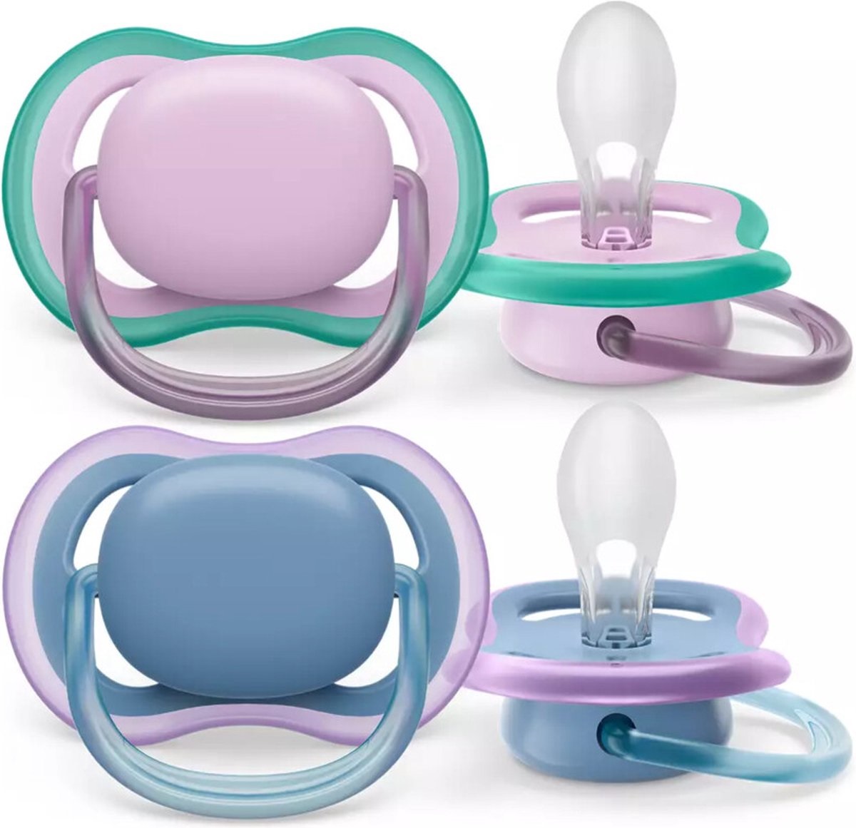Avent Fopspeen 6-18M Ultra Air Lila Blauw (2 stuks)