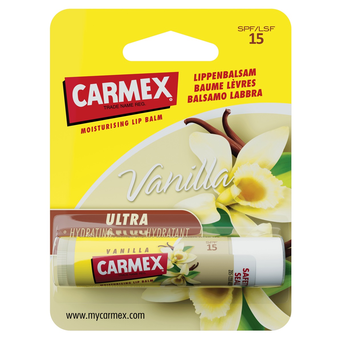 Carmex Lippenbalsem Vanilla Stick 15 SPF (4,25 gr)