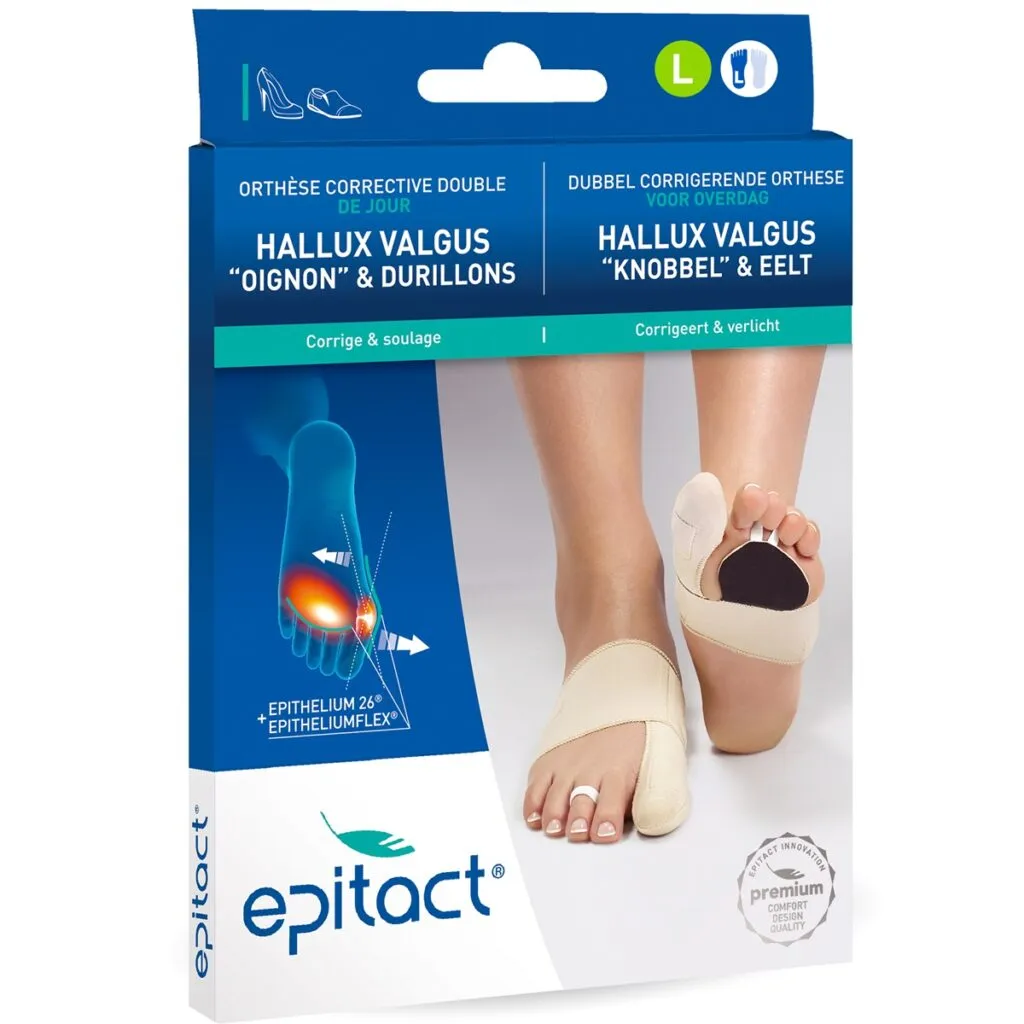 Epitact Hallux Valgus Knobbel en Eelt Linker Voet Large (1 stuk)