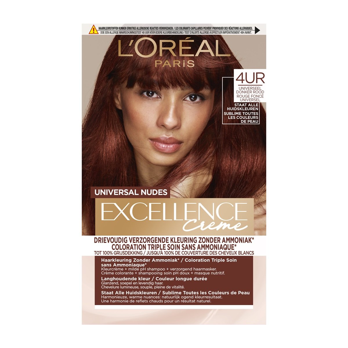 L'Oréal Excellence Creme 4Ur - Uni Donker Rood (1 stuk)