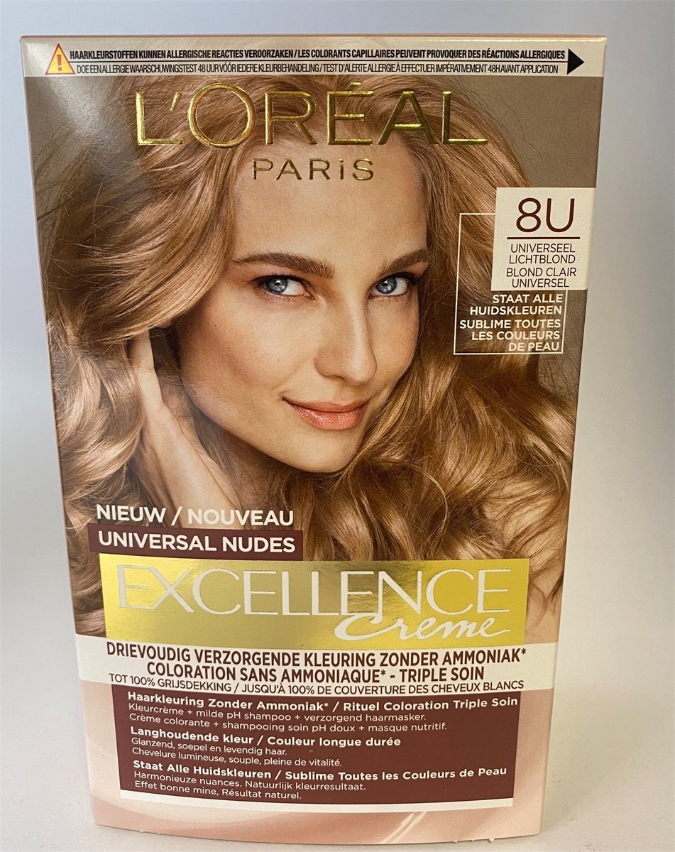 L'Oréal Excellence Creme 8U - Uni Licht Blond (1 stuk)