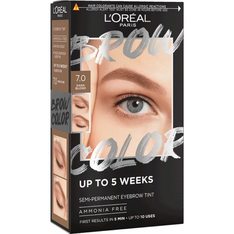 L'Oréal Eyebrow Brow Tint Kit 7.0 Dark Blonde (1 stuk)