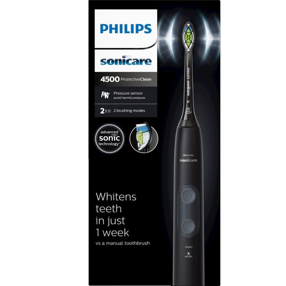 Philips Sonicare 4500 Elektrische Tandenborstel Zwart (1 stuk)