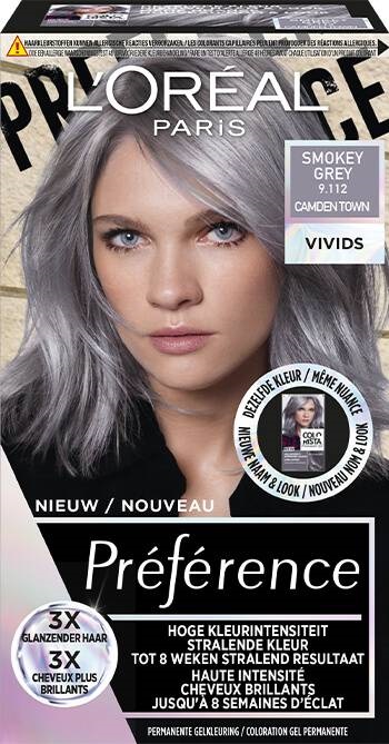 L'Oréal Préférence 9.112 - Smokey Grey (1 stuk)