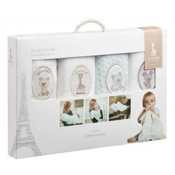 Sophie De Giraf Hydrofiele Doeken 4 St (1 stuk)