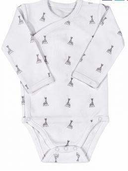 Sophie De Giraf Overslag Romper 54Cm Wit (1 stuk)