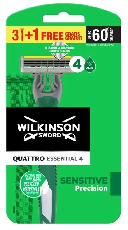 Wilkinson Quattro Essential 4 Disposables Sensitive (4 stuks)