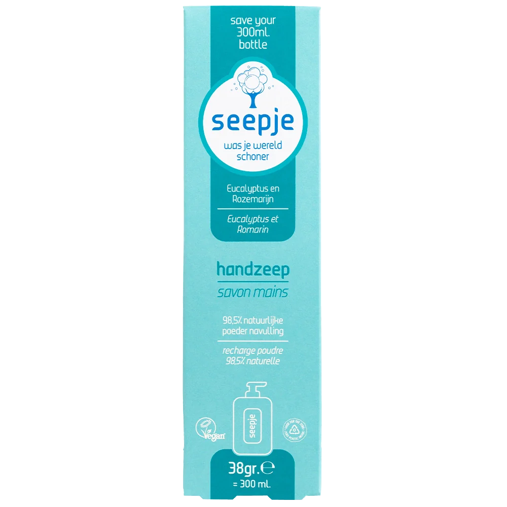 Seepje Handzeep Navulling Eucalyptus en Rozemarijn (38 gr)