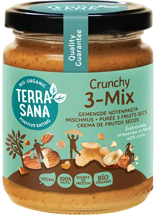 Terrasana 3-Mix Crunchy Notenpasta (250 gr)