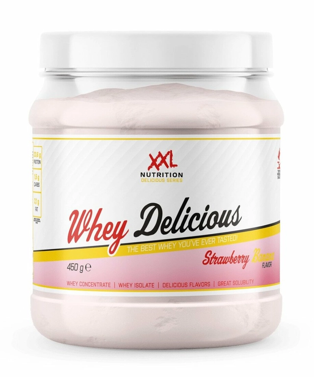 XXL Nutrition Whey Delicious Aardbei Banaan (450 gr)