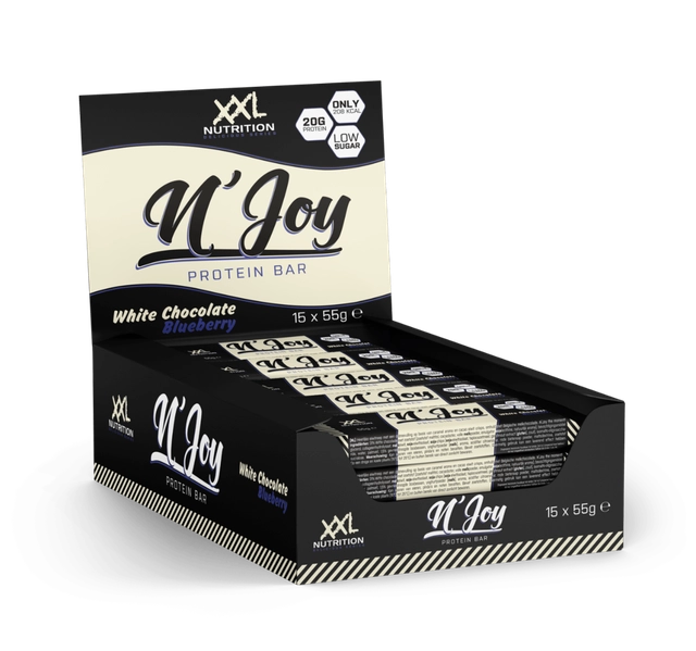 Xxl Nutrition N'Joy Protein Bar Witte Chocolade Blueberry (15 X 55 gr)