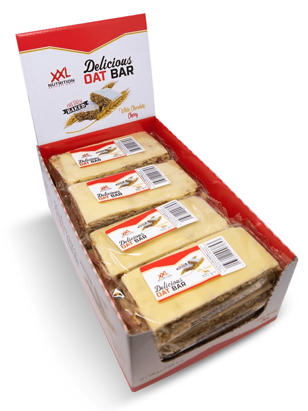 Xxl Nutrition Delicious Oat Bar Witte Chocolade Kers (12 X 100 gr)