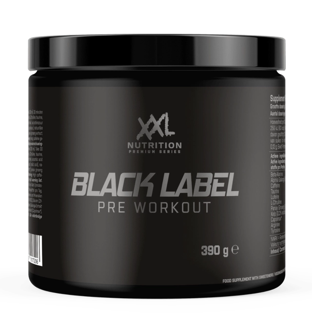 XXL Nutrition Black Label Pre Workout Raspberry (390 gr)