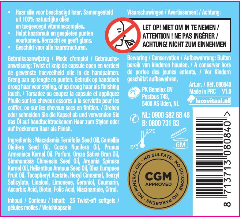 Lucovitaal Leave-in Serum Vitamine - Beschadigd Haar (25 twist capsules)