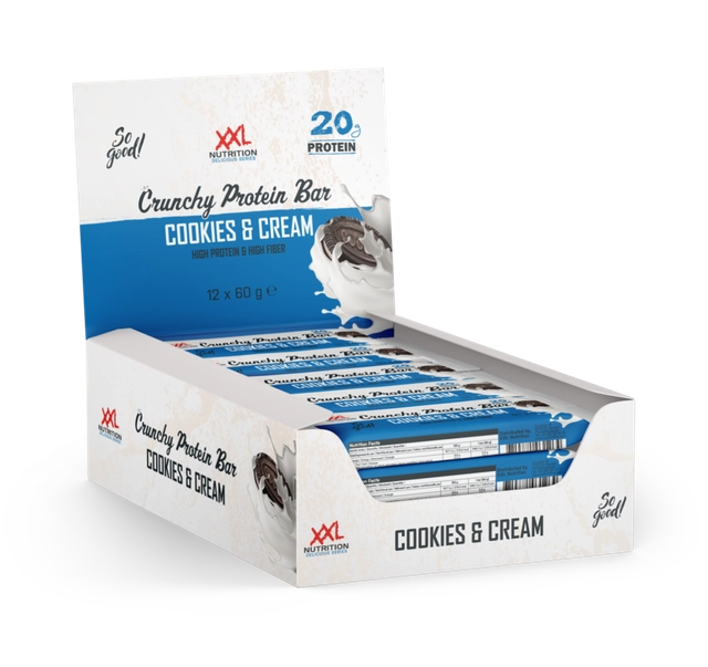 Crunchy Protein Bar - Cookies & Cream (12 Stuks)