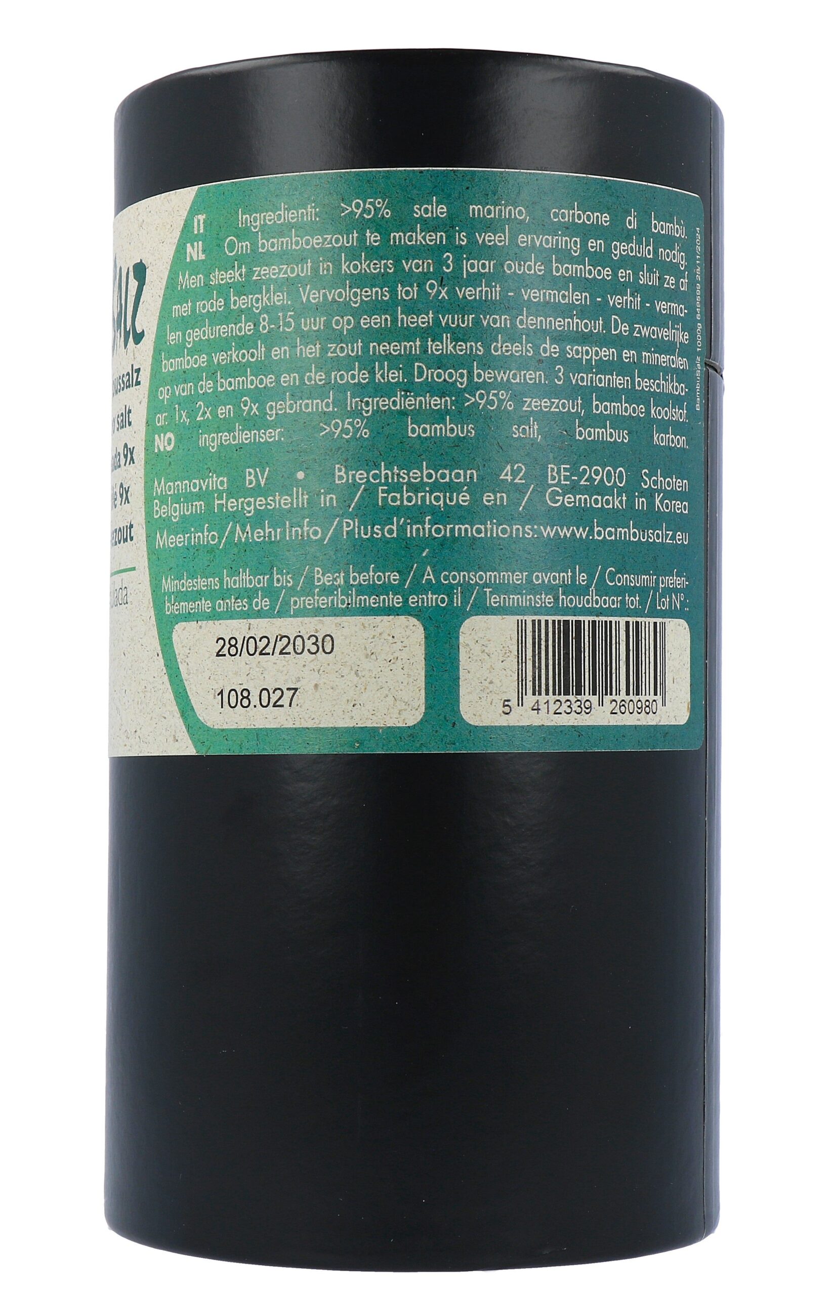 Bambu Salz Bamboezout Grof 9x Gebrand (1000 gr)