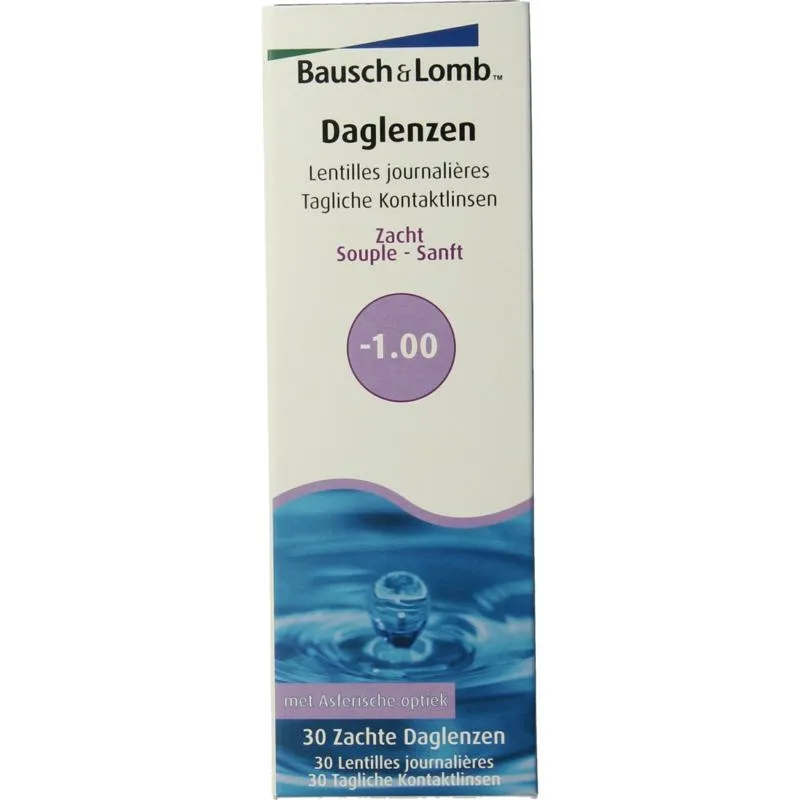 Bausch & Lomb Daglenzen -1.00 (30 stuks)