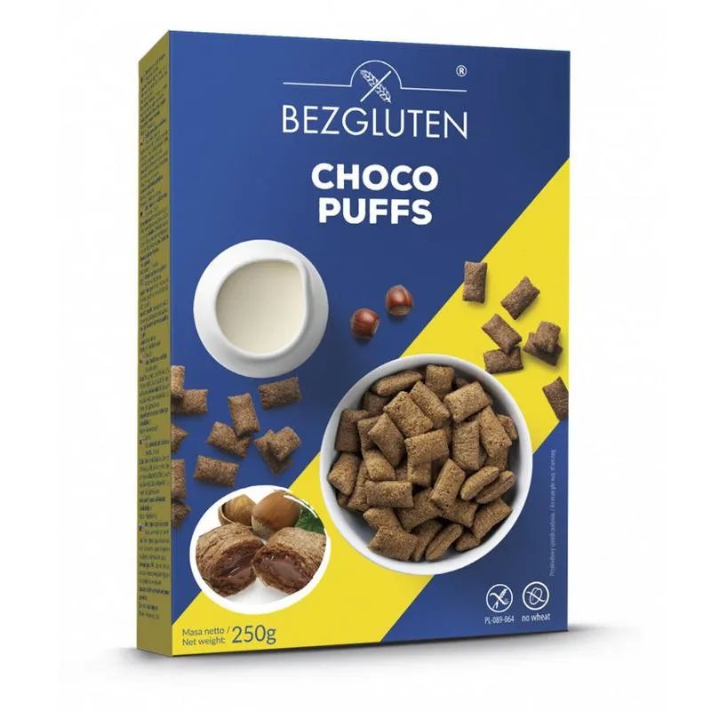 Bezgluten Choco Puffs Glutenvrij (250 gr)